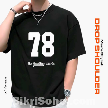 Solid dropshoulder T-shirt